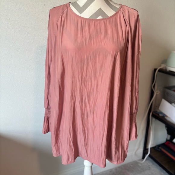 Womens J. Jill Tunic COld Shoulder Blouse in Rose Pink – Size 3X - Picture 1 of 7